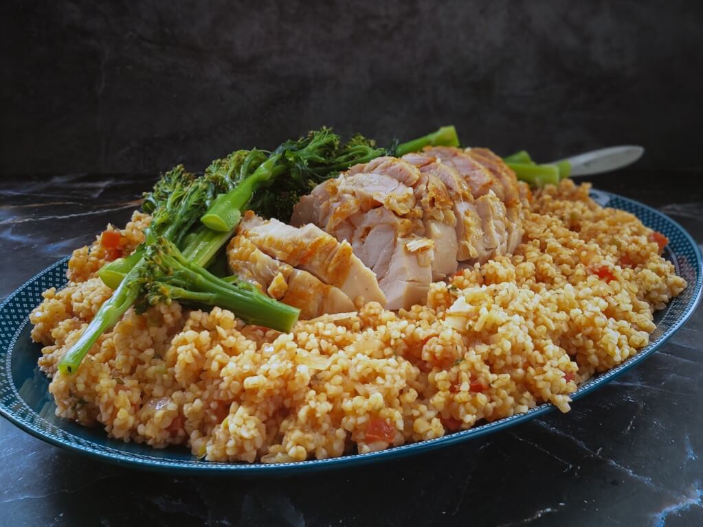 Bulgur Pilavi met Kiprolade en Bimi